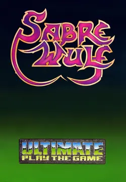 Sabre Wulf poster: the logo and the Ultimate Play The Game logo