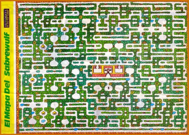 El Mapa del Sabrewulf: map of the Sabre Wulf jungle