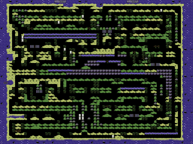 Map of Treasure Island: a maze of jungle paths, ringed by sea