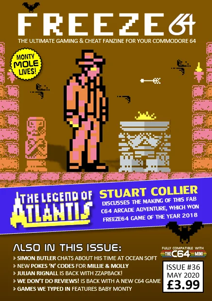 FREEZE64 issue 36 cover: Stuart Collier on The Legend of Atlantis