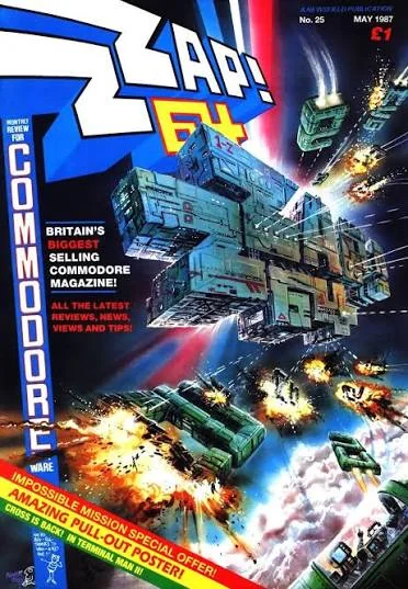 ZZAP!64 issue 25 cover, May 1987